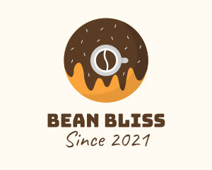 Coffee Bean Cup Donut logo design