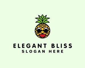 Happy Tropical Pineapple  Logo