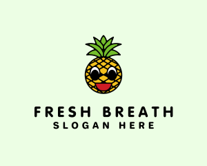 Happy Tropical Pineapple  logo design