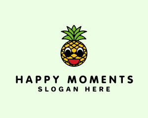 Happy Tropical Pineapple  logo design