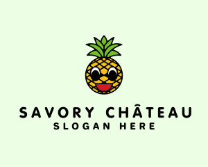 Happy Tropical Pineapple  logo design