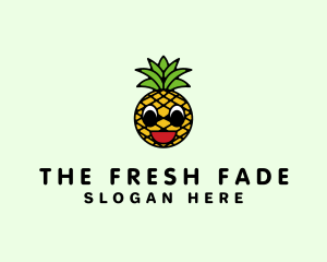 Happy Tropical Pineapple  logo design