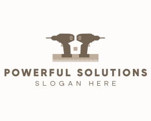 Home Renovation Power Driller logo design