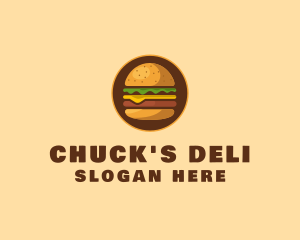 Cheeseburger Hamburger Burger Food logo design