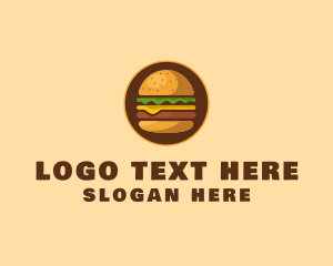Lunch - Cheeseburger Hamburger Burger Food logo design