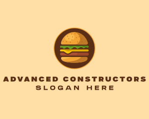 Cheeseburger Hamburger Burger Food logo design