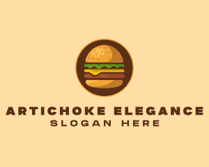 Cheeseburger Hamburger Burger Food logo design