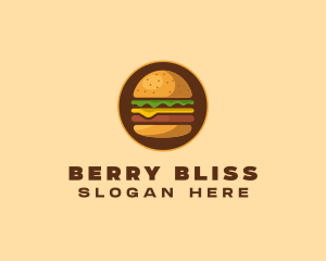 Cheeseburger Hamburger Burger Food logo design