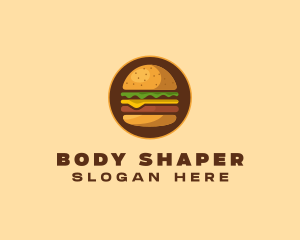 Cheeseburger Hamburger Burger Food logo design