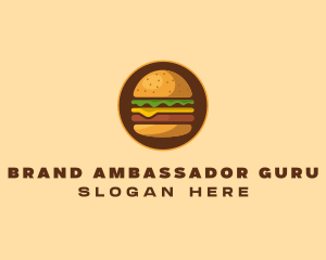 Cheeseburger Hamburger Burger Food logo design