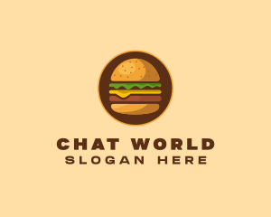 Cheeseburger Hamburger Burger Food logo design