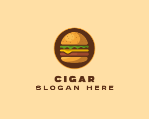 Cheeseburger Hamburger Burger Food logo design