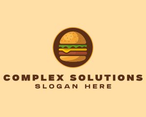 Cheeseburger Hamburger Burger Food logo design