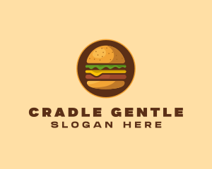 Cheeseburger Hamburger Burger Food logo design