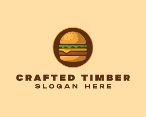 Cheeseburger Hamburger Burger Food logo design