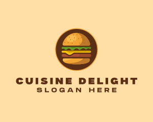 Cheeseburger Hamburger Burger Food logo design