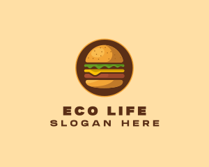 Cheeseburger Hamburger Burger Food logo design