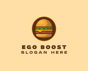 Cheeseburger Hamburger Burger Food logo design