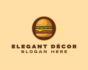 Cheeseburger Hamburger Burger Food logo design