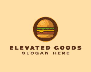 Cheeseburger Hamburger Burger Food logo design