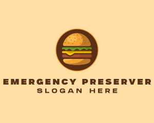 Cheeseburger Hamburger Burger Food logo design