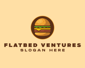 Cheeseburger Hamburger Burger Food logo design