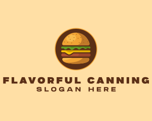 Cheeseburger Hamburger Burger Food logo design