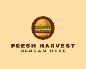 Cheeseburger Hamburger Burger Food logo design