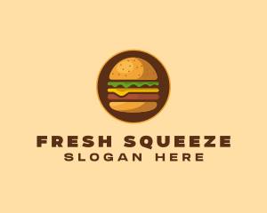 Cheeseburger Hamburger Burger Food logo design