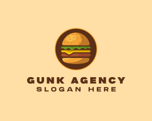 Cheeseburger Hamburger Burger Food logo design