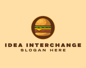 Cheeseburger Hamburger Burger Food logo design