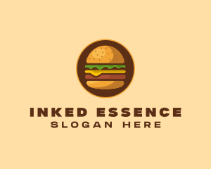 Cheeseburger Hamburger Burger Food logo design