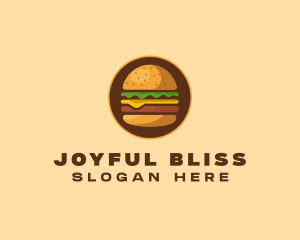 Cheeseburger Hamburger Burger Food logo design