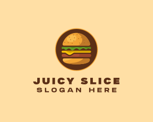 Cheeseburger Hamburger Burger Food logo design