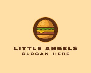 Cheeseburger Hamburger Burger Food logo design