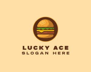 Cheeseburger Hamburger Burger Food logo design