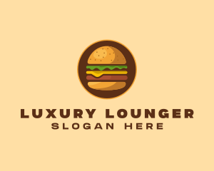 Cheeseburger Hamburger Burger Food logo design