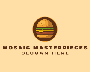 Cheeseburger Hamburger Burger Food logo design