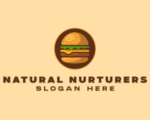 Cheeseburger Hamburger Burger Food logo design