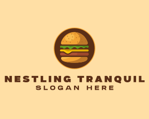 Cheeseburger Hamburger Burger Food logo design