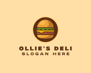 Cheeseburger Hamburger Burger Food logo design