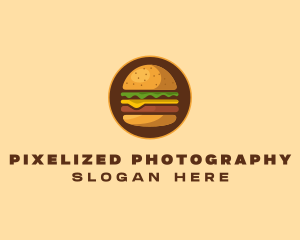 Cheeseburger Hamburger Burger Food logo design