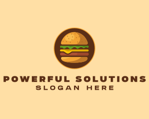 Cheeseburger Hamburger Burger Food logo design