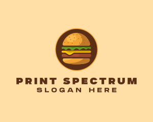 Cheeseburger Hamburger Burger Food logo design