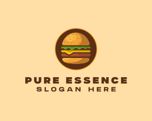 Cheeseburger Hamburger Burger Food logo design