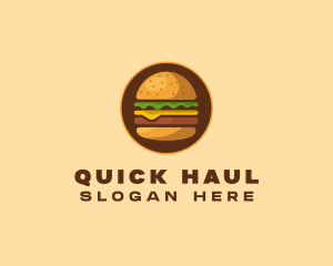 Cheeseburger Hamburger Burger Food logo design