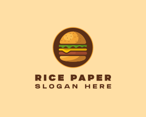 Cheeseburger Hamburger Burger Food logo design