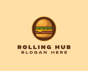 Cheeseburger Hamburger Burger Food logo design