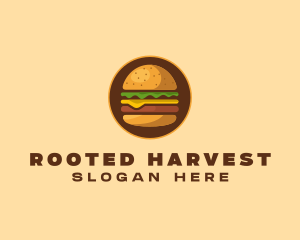 Cheeseburger Hamburger Burger Food logo design