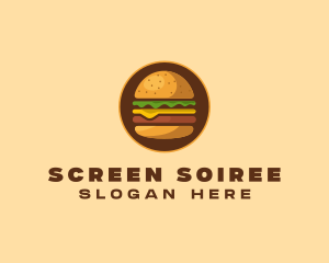 Cheeseburger Hamburger Burger Food logo design